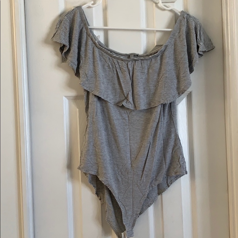 Off the shoulder onsie